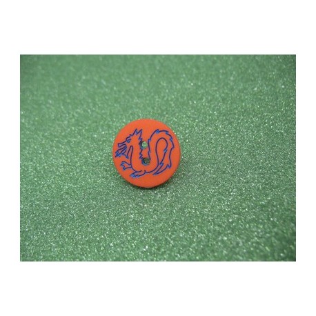 Bouton dragon orange 18mm