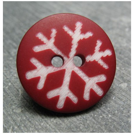 Bouton flocon rubis 18 mm b61