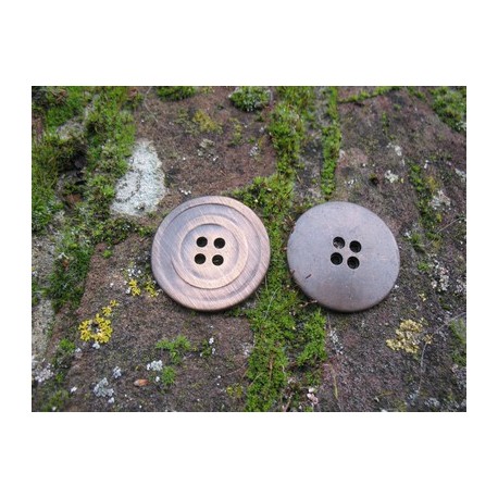 Bouton métal 2 cercles  vieil or 27mm