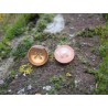 Bouton + émaillé verni base or or 6 10mm