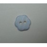 Bouton nacre de rivière fleur bleu ciel 12mm