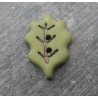 Bouton feuille de chêne vert 25mm