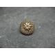 Bouton edelweiss métallisé or 18mm