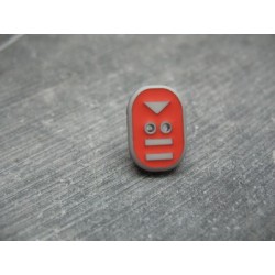 Bouton radio gris rouge 16mm