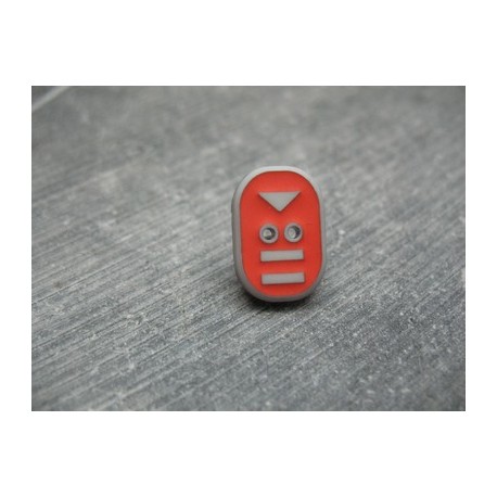 Bouton radio gris rouge 16mm