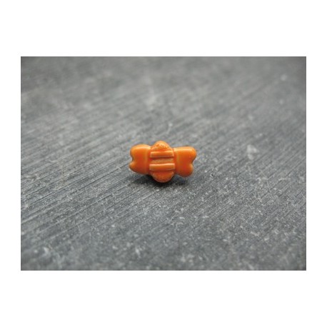 Bouton abeille verni émaillé orange 12mm