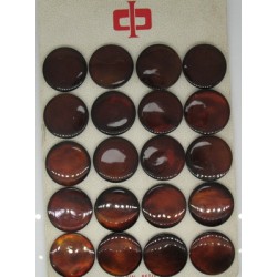 Plaque N°70 nacre marron vernie 27mm