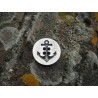 Bouton ancre métallisé vieil argent 28mm