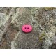 Bouton gaufre oval fuschia 13mm