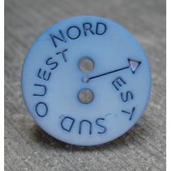 Bouton NSEO bleu 18mm 