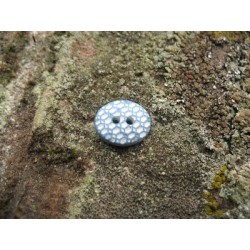 Bouton gaufre oval ciel 13mm