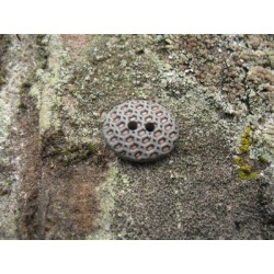 Bouton gaufre oval vert 15mm