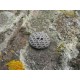 Bouton gaufre oval vert 18mm