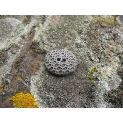 Bouton gaufre oval vert 18mm