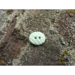 Bouton gaufre oval vert d’eau 13mm