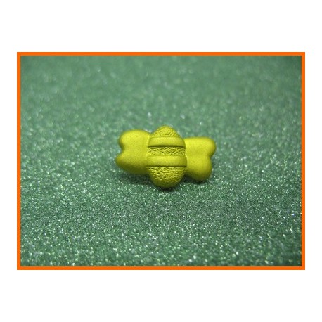 Bouton abeille N°13 jaune or 18mm