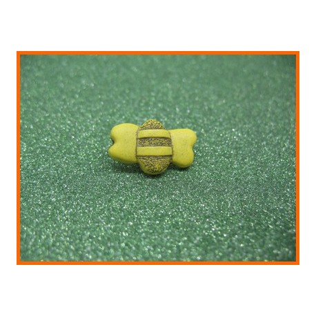 Bouton abeille N°14 jaune noir 18mm