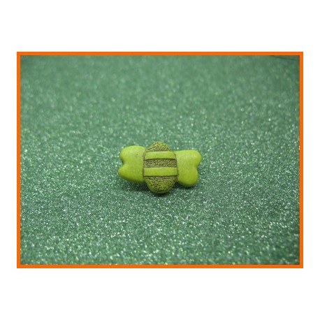 Bouton abeille N°18 vert anis noir 18mm