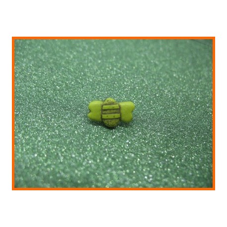 Bouton abeille N°20 vert anis noir 12mm