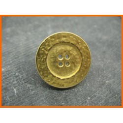 Bouton métal martelé or 28mm