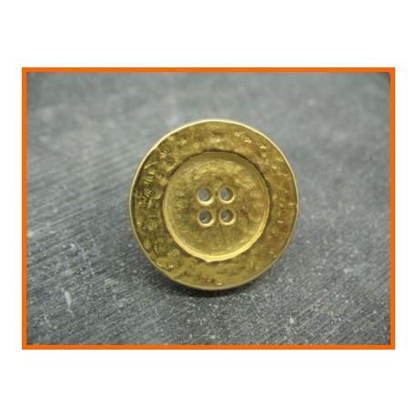 Bouton métal martelé or 28mm
