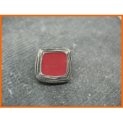 Bouton cadre corail 23mm