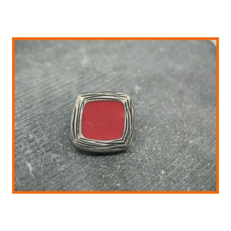 Bouton cadre corail 23mm