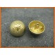 Bouton métal demi boule ancre or 18mm