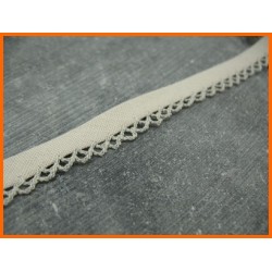 Biais + dentelle 12mm fini coloris lin