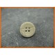 Bouton cuir craquelé ivoire 15mm