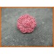 Bouton fleur émaillée verni rouge 22mm