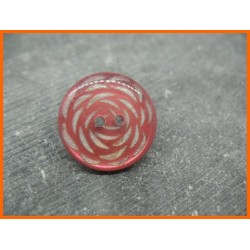 Bouton fantaisie corail 25mm