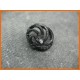 Bouton métal strass noir 23mm