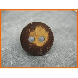 Bouton coco naturel verni 28mm