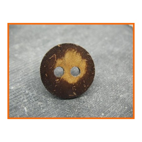Bouton coco naturel verni 28mm