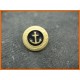 Bouton ancre métallisé émaillé or marine 18mm