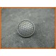 Bouton métallisé peau lézard gris bleuté 22mm