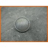 Bouton métallisé peau lézard gris bleuté 22mm