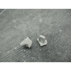 Bouton tête de cheval gris 10mm