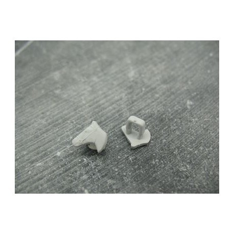 Bouton tête de cheval gris 10mm