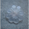 Bouton fleur transparent 22 mm b26