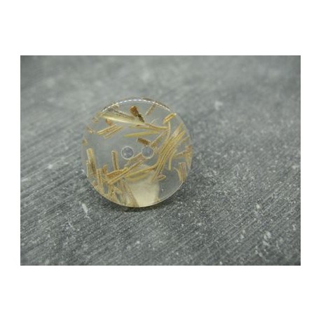 Bouton inclusion paille 22mm