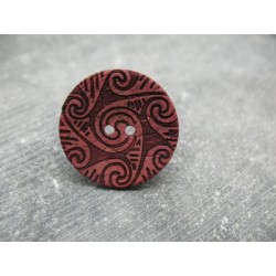 Bouton coco laser bordeaux 25mm
