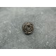 Bouton rose noir doré émaillé verni 12mm