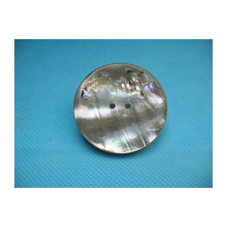 Bouton nacre goldfish naturel verni 40mm