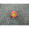 Bouton fleur 4 points corail anis 12mm