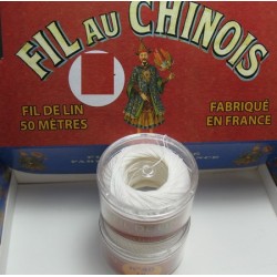 Fil au chinois  lin blanc  50 m