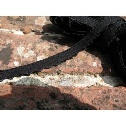 Elastique velours dentelle noir 10mm