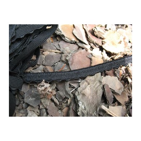 Elastique velours dentelle anthracite 10mm