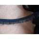 Elastique dentelle frou-frou noir 12mm